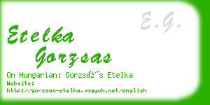 etelka gorzsas business card